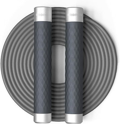 他サイト： 縄跳び ダイエット 重い トレーニング用 大人用 高級感 なわとび アルミニウム製ハンドル 収納袋付き( ブラック)の商品画像