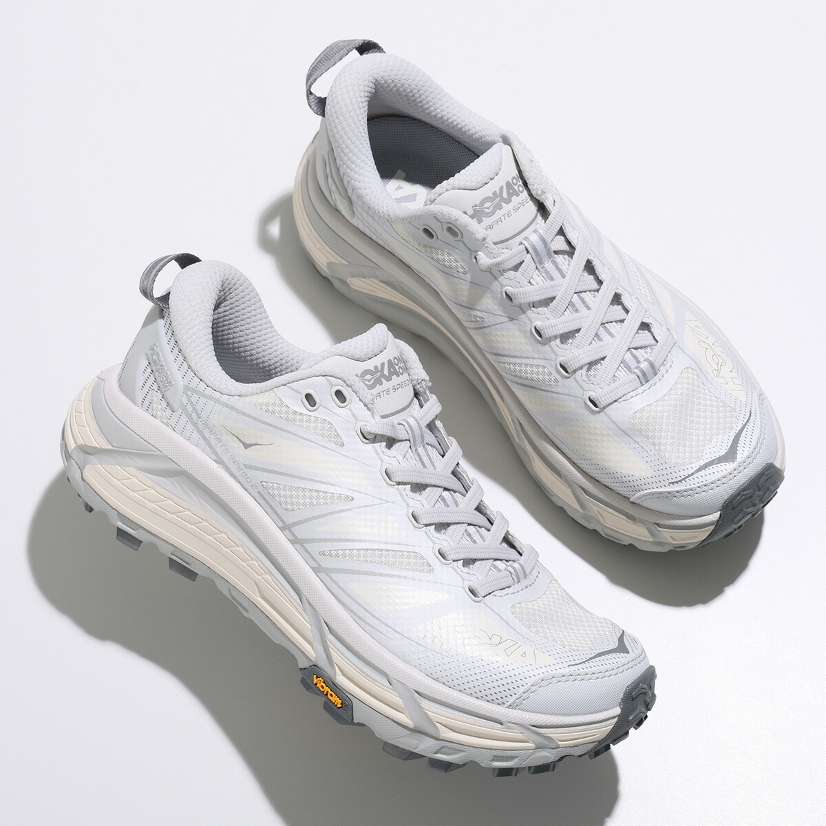 HOKA ONE ONE ホカ オネオネ スニーカー MAFATE SPEED 2 1126851/CYLB レディース ローカット vibramソール シューズ 靴 ホワイト×グレー