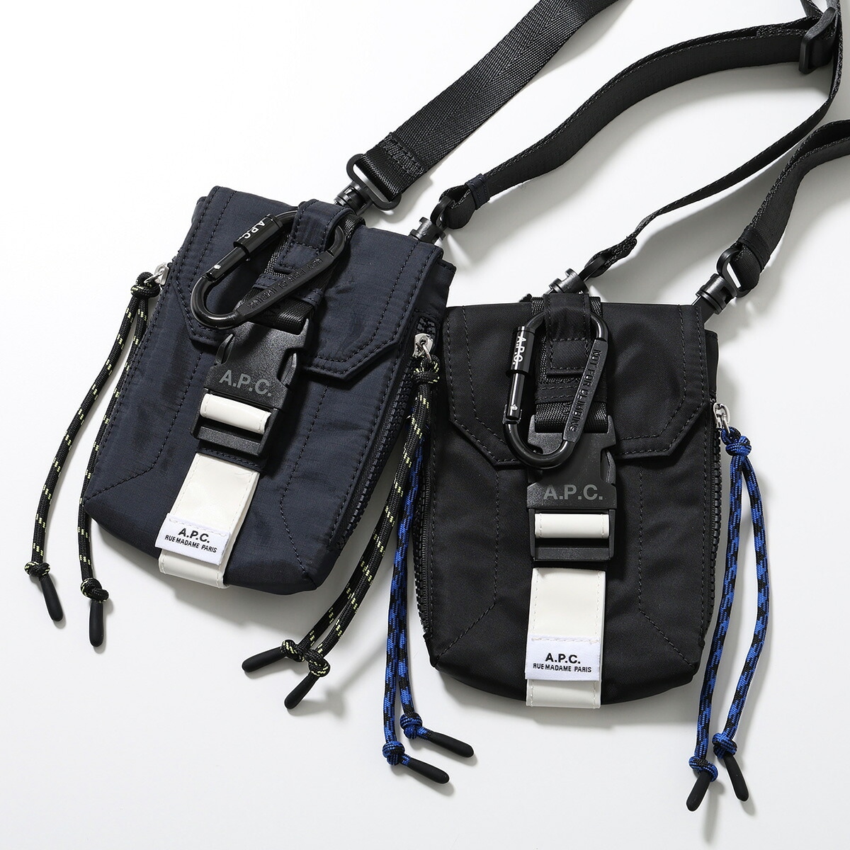 APC A.P.C. アーペーセー ショルダーバッグ crossbody pouch trek PAAFH H61733 PAAGR H61733 メンズ クロスボディ ロゴ ナイロン ミニバッグ