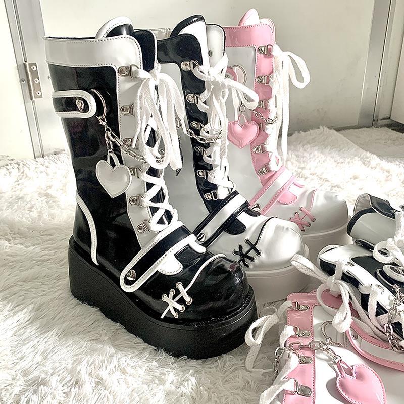 レディース レースアップブーツ 滑り止め おしゃれ 編み上げブーツ ハイヒール レースアップ ヒール ファッションシューズ 疲れない ブーツ 歩きやすい 靴 太めヒール 厚底靴