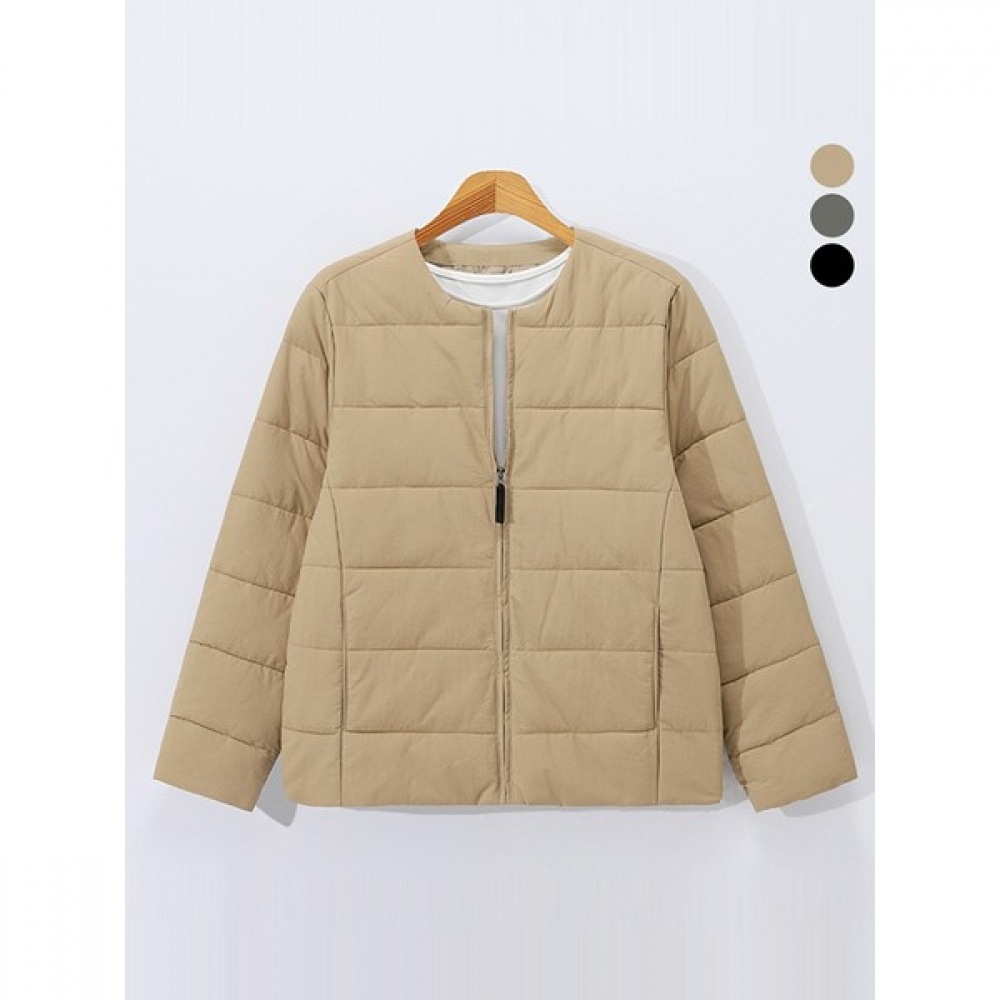 (ジュアンス) デイリー Uネックライトウェイトパッド入りジャケットジャンパー DRPD2267