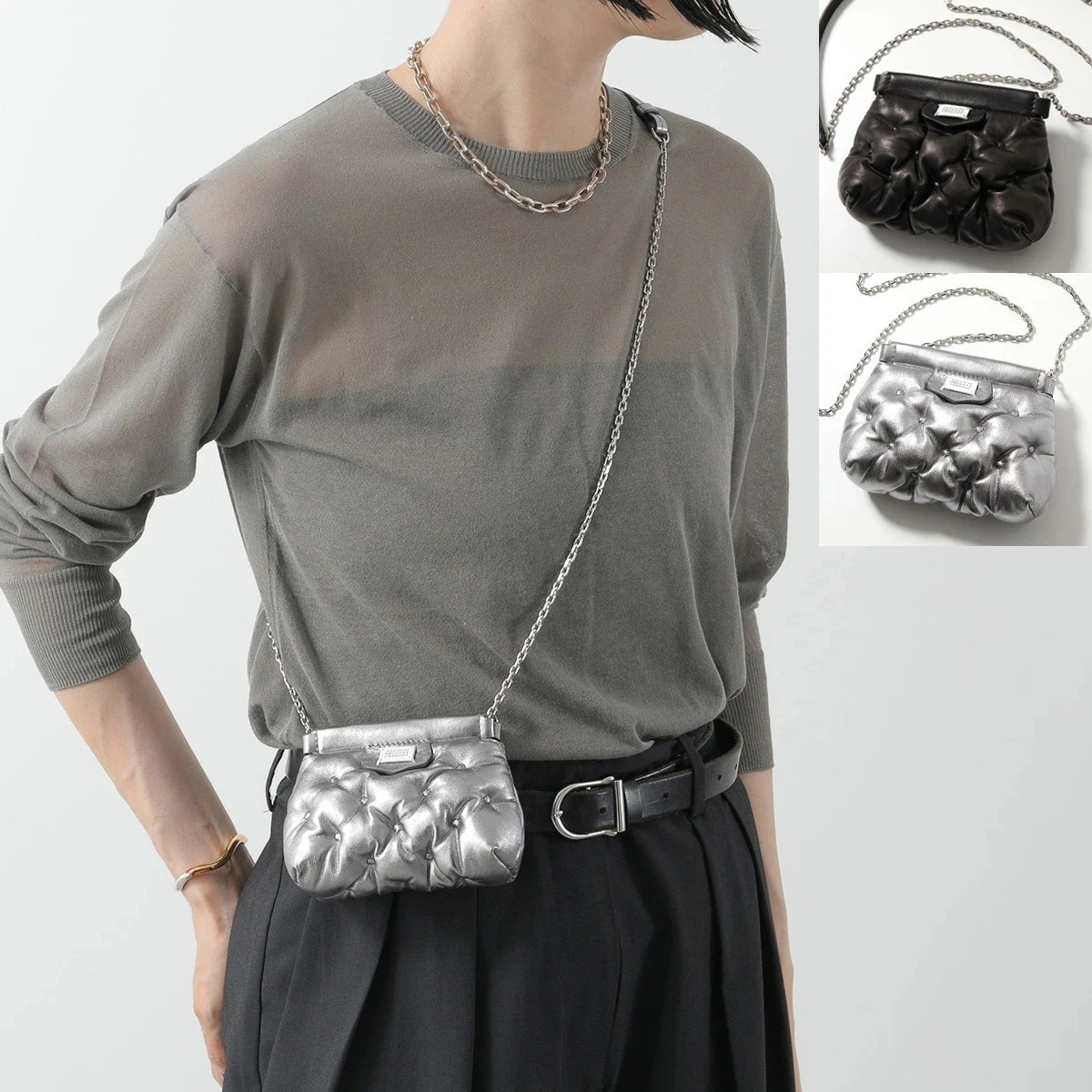 MAISON MARGIELA メゾンマルジェラ 11 ショルダーバッグ Glam Slam グラムスラム ベビー SA1VL0035 P6434 P6800 レディース 鞄 カラー2色