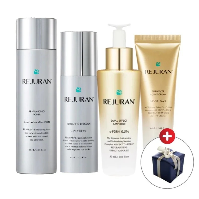 【ゴールド3点/4点セット】リバランストナー120ml + ターンオーバーアンプルデュアルエフェクト30ml + ターンオーバーアクティブクリーム50ml & エマルジョン45ml[正規品]