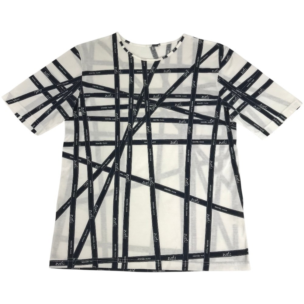 半袖Ｔシャツ ボルデュック柄 ロゴ 総柄 アパレル トップス 半袖 コットン ブラック