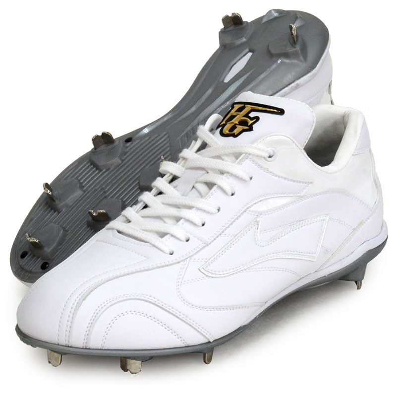 ハイゴールド HI GOLD 樹脂底スパイク レギュラーカット 野球 金具スパイク 白スパイク 高校野球対応 24SS (PRS-550R)
