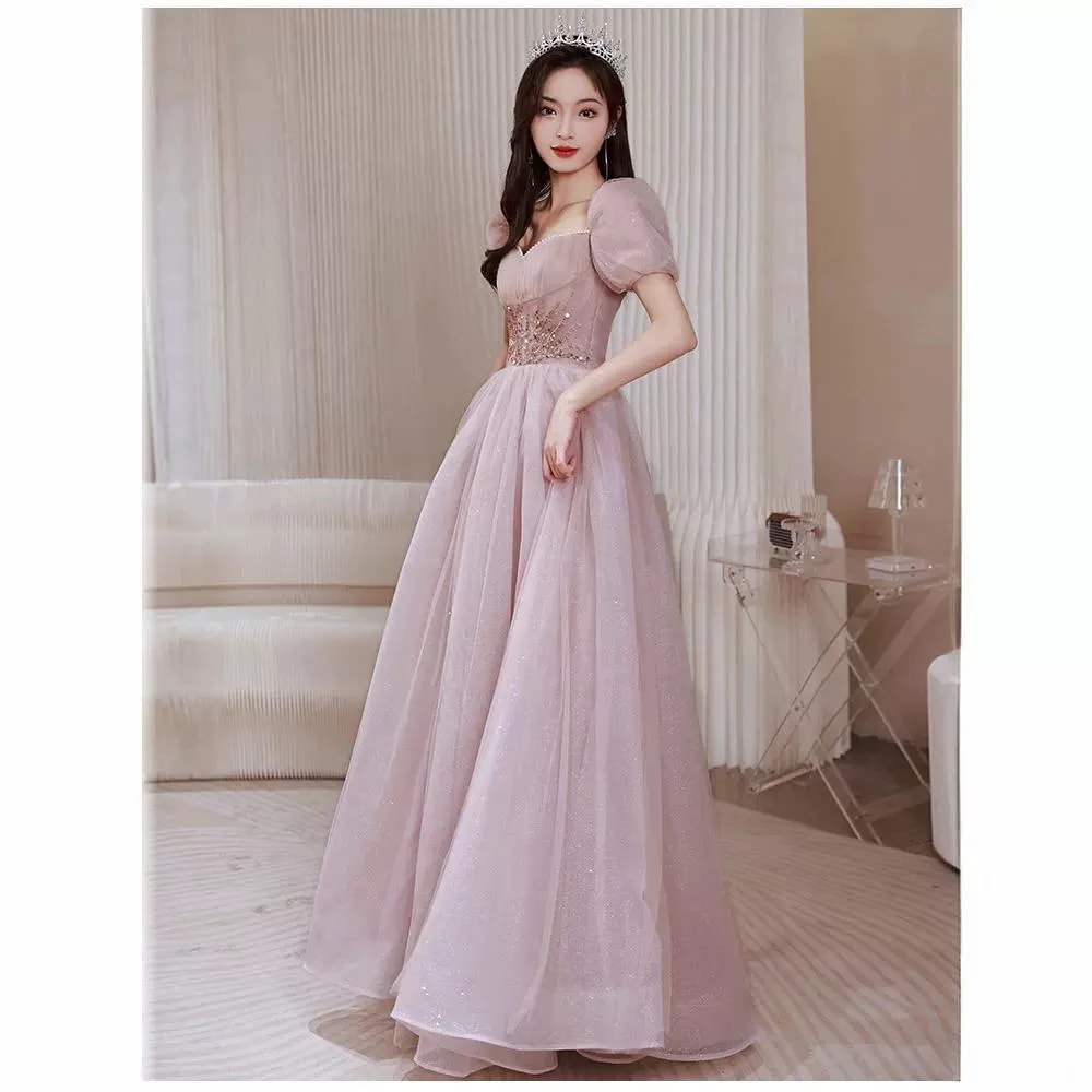 ワンピースドレスドレススリムドレスバンケット2025プリンセス気質エレガントなドレス女性