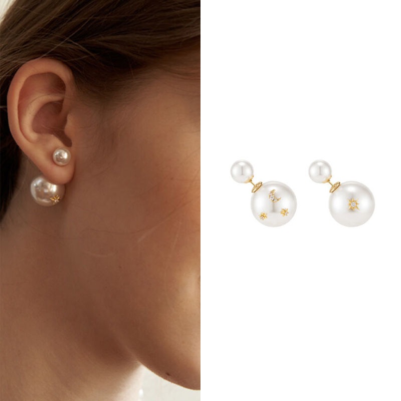 ミニョンダブル晋州ポストの耳飾り/デイリーレディースアクセサリー/韓国ファッションスタイル/SNS人気/デイリーアイテム/トレンドアクセサリー/韓国女性トレンドアクセサリースタイル