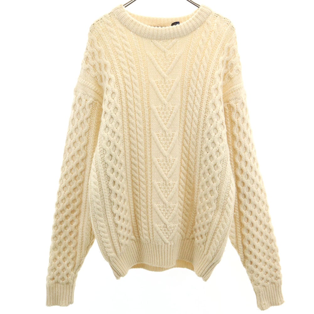 ALLEN JOLLY 80s 90s ウール オールド 長袖 セーター XL 白 ニット メンズ