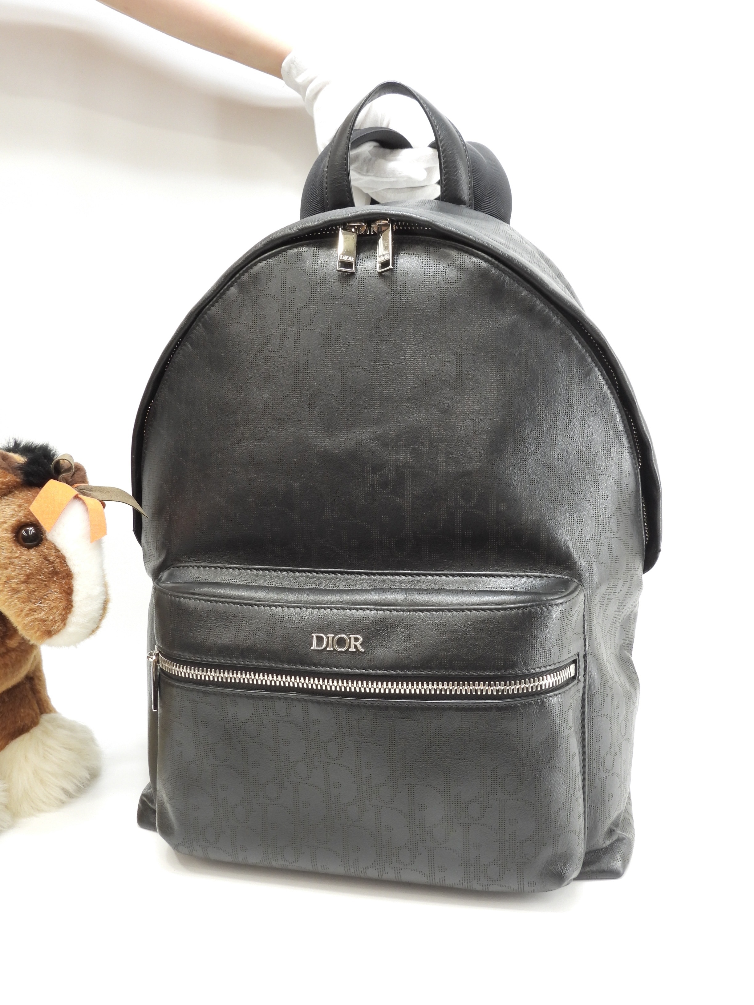 クリスチャンディオール バックパック Rider ギャラクシー黒 リュックサック オム 美品@21-BO-0208