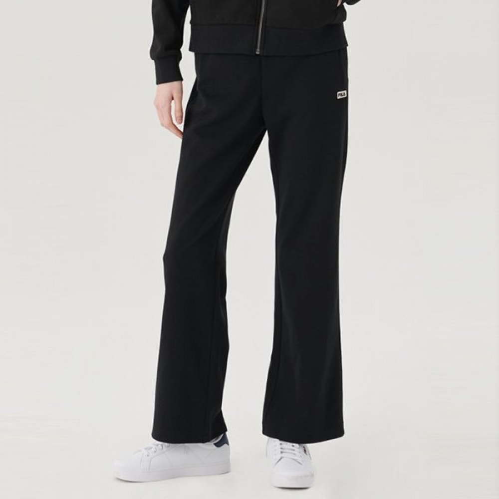 FILA プレミアム コットンポリエステル ブーツカットパンツ スモールロゴ