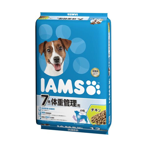 アイムス 7歳以上用 体重管理用 チキン 小粒 12kg ドッグフード IAMS