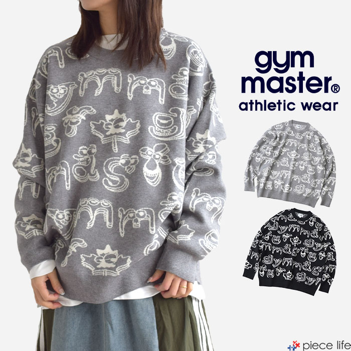 【2025秋冬新作】 gym master ニット セーター メンズ レディース ジャガードニット gym monster クルーネック トップス ユニセックス 春 秋 冬 G621798