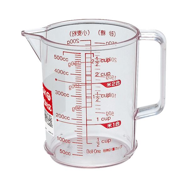 （まとめ）アスベル 耐熱計量カップ R-500 520ml 1個[x10セット]