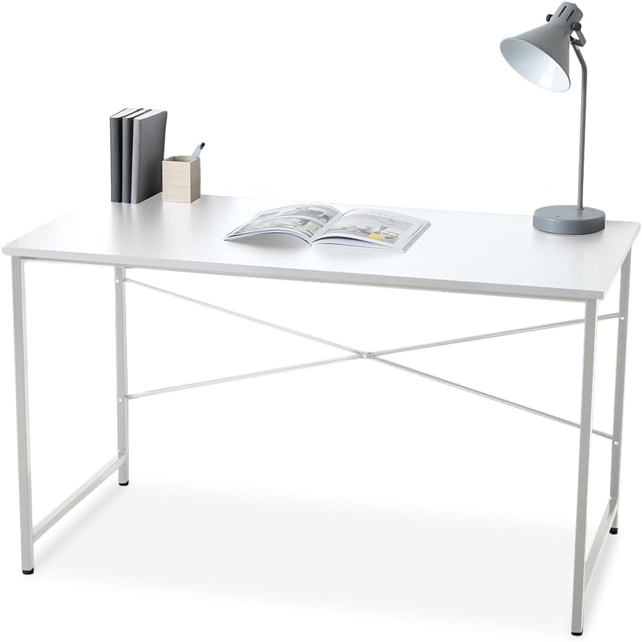 【組立簡単】アイリスプラザ 机 デスク パソコンデスク シンプル 幅120cm 奥行60cm ホワイト 勉強机 ワークデスク 120×60 PBDK-1260 ~SMART COLLECTION~