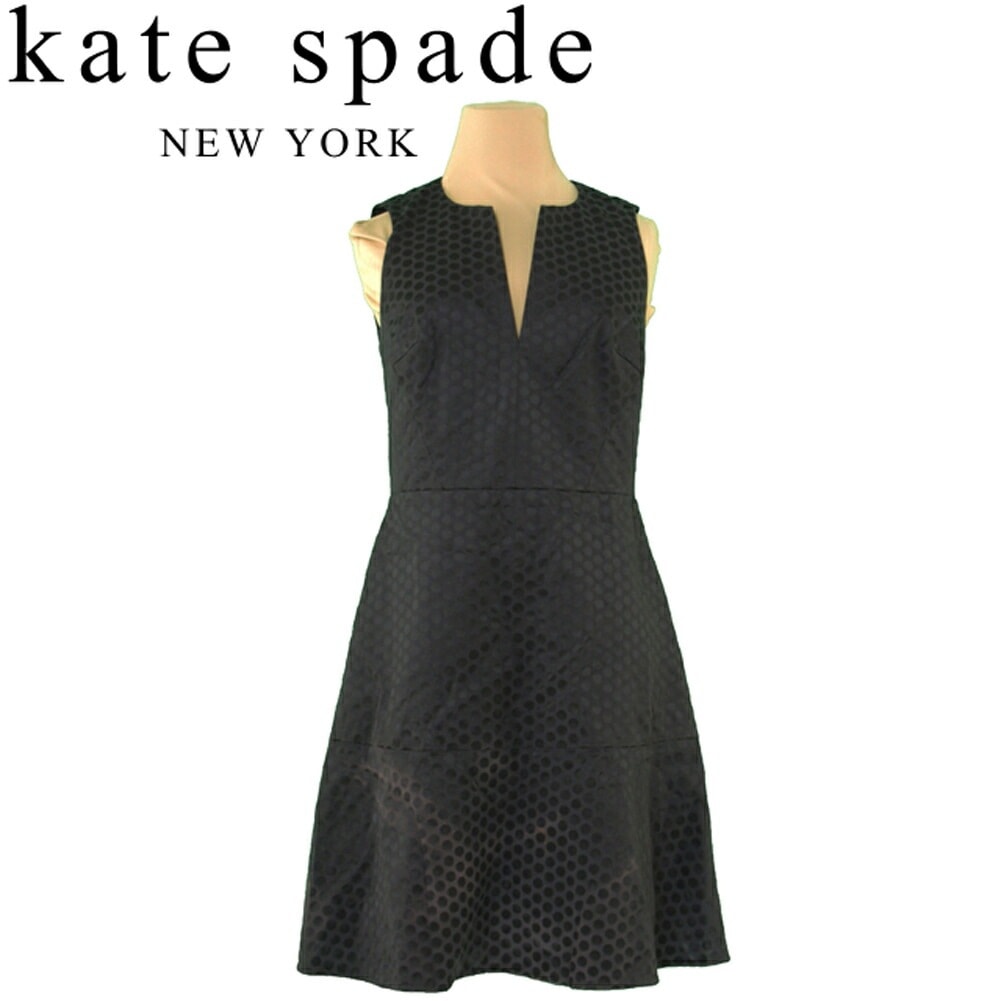 ワンピース フレアー ワンピ ドット 水玉 レディース 4サイズ ノースリ ブラック 中古 14,951円