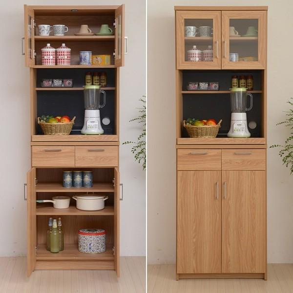 キッチンボード 北欧 食器棚 レンジ台 60cm幅 スリム コンパクト おしゃれ ナチュラル カントリー デザイン コンセント スライドレール キッチンラック 収納棚