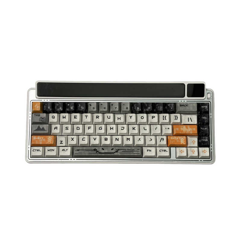 AULA　ゲーミングキーボード 可視化マルチメディアスクリーン 8000mAh大容量バッテリー 五重精密充填ハードコアガスケット構造 White　AMG65JP-WH