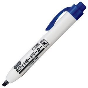 （まとめ） TANOSEE ノック式ホワイトボードマーカー カートリッジタイプ 角芯 青 1本 40セット