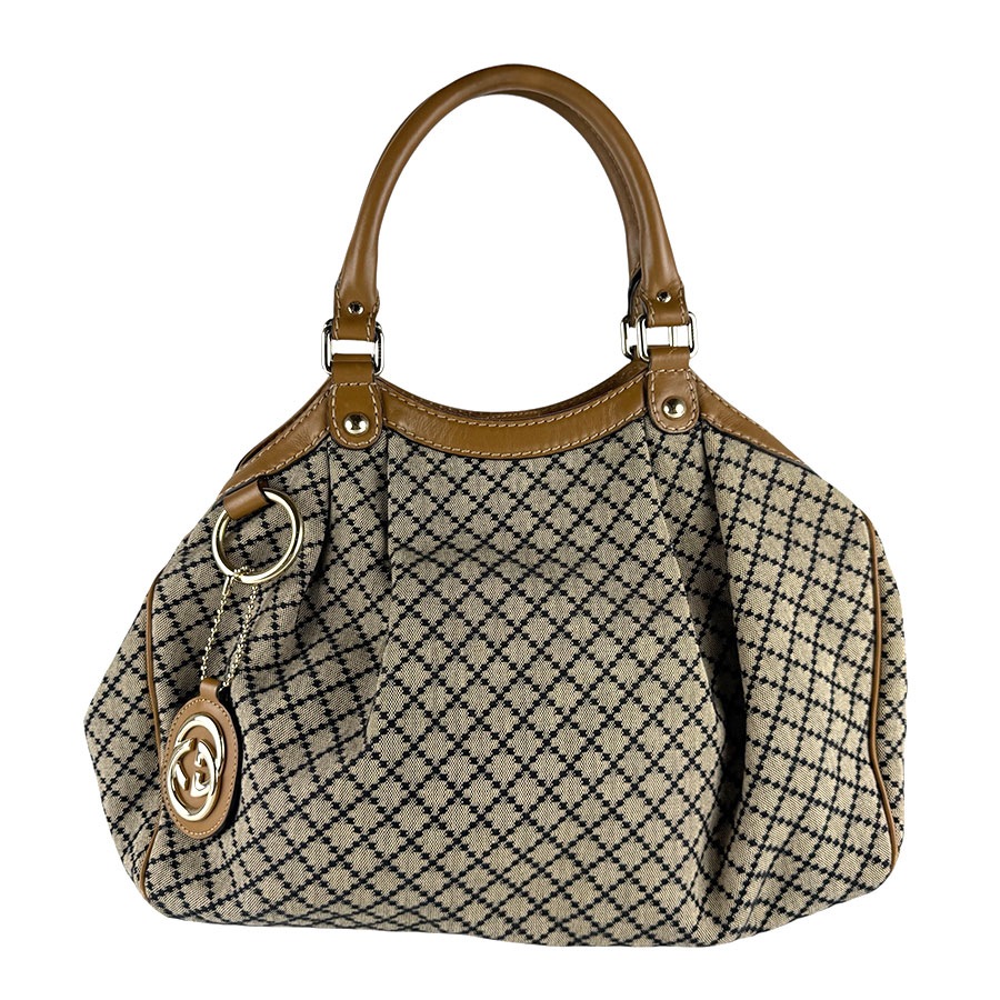 グッチ GUCCI ハンドバッグ ディアマンテ キャンバス/レザー ブラウン レディース 211944 z9931