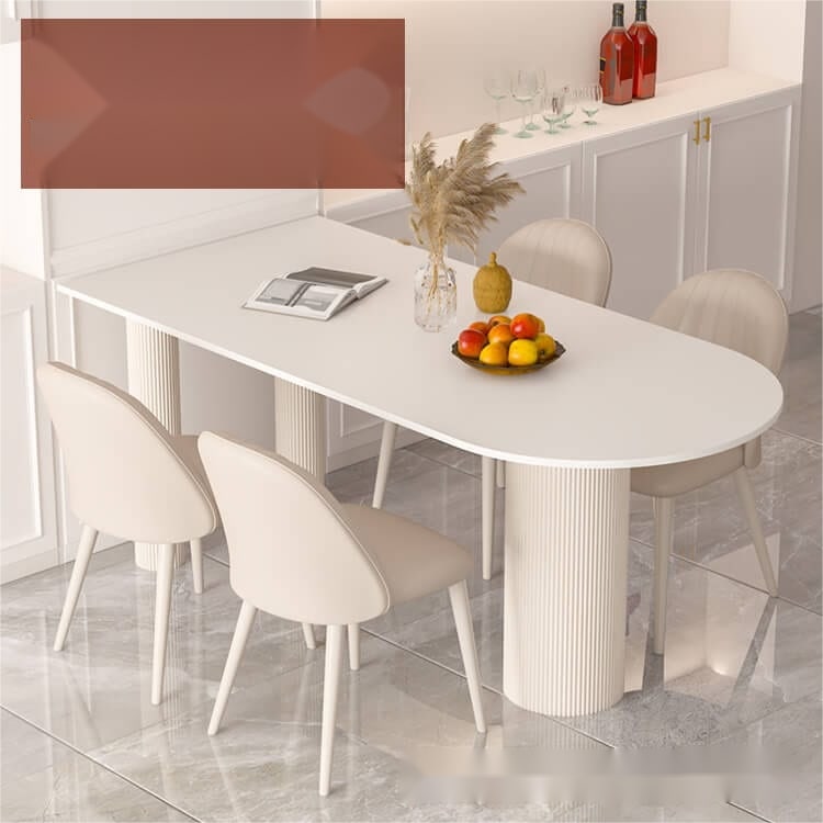 ダイニングテーブル 120 4人掛け 北欧 半楕円 セラミック 6人掛け 幅180cm 幅140cm 幅160cm ダイニングセット 単品 スチール脚 円柱 スタイリッシュ ホワイト かわいい