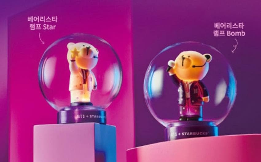 BTS Bearista Lamp Star Army Bomb/ゴールド グラス 410ml/アミボム