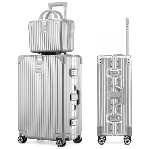 ACHSENLI 2024年新登場_ 【工場直売 親子セット TVメディア掲載】 超軽量スーツケース キャリーケース キャリーバッグ アルミフレーム ［スーツケース スモールケース］ 機内持込 耐衝撃 10,587円