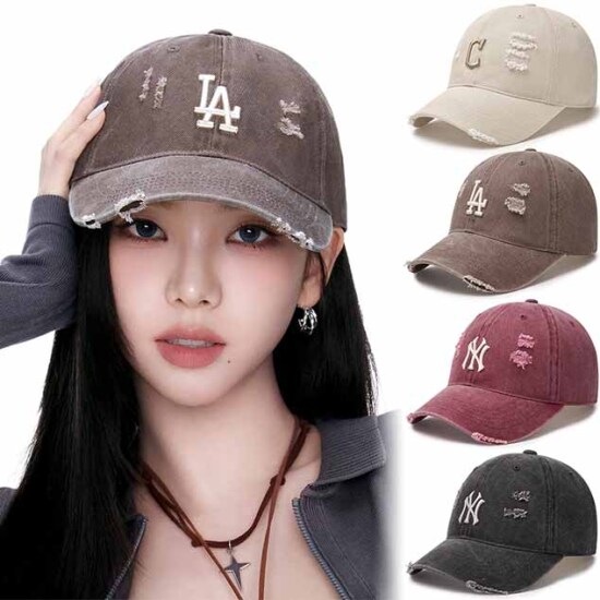 公式正規品 【MLB】 Damage Washing Unstructured Ball Cap [4COLOR] aespa カリナ着用 3ACPVV34N
