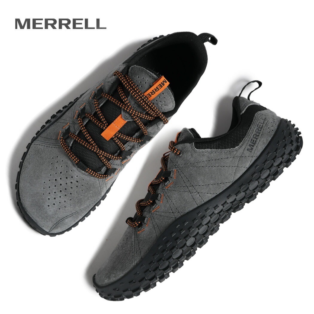 MERRELL メレル M WRAPT メンズ ラプト スニーカー GRANITE ( グレー 灰色 ベアフットシューズ ハイキング アウトドア 裸足感覚 J036009 )