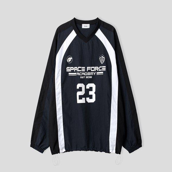 メンズフォース23 Vネックトラック長袖Tシャツ RM-TSA-Q052-紺色