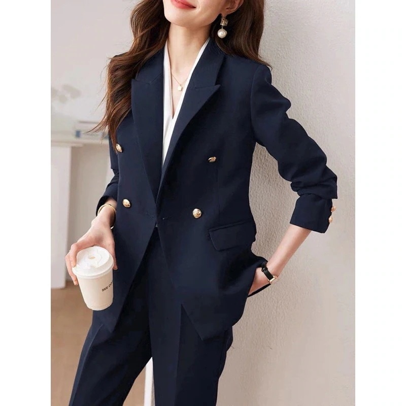 OL職業服 アップ 涼しく楽ちんアップ韓国ファッション ロ 春秋 スーツズボンスカートトキャ 通勤 おしゃれ スーツ着 二点セッ
