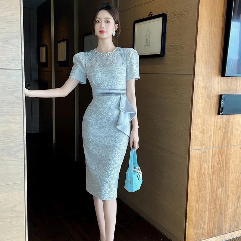 2025夏新品 通勤 ワンピース ドレス パーティー キャバ 大人 同窓会 披露宴 卒業式 結婚式 演奏会 ウェディング 二次会 メガ割30%までに制限