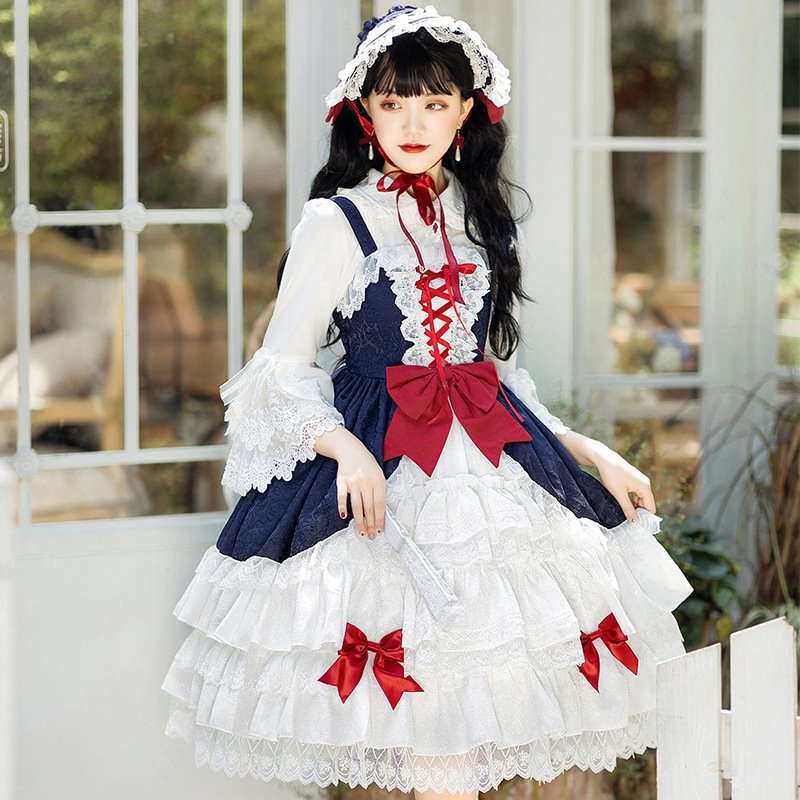 LO37 オリジナル ロリータ 学院風 復古 かわいい lolita 森ガー-