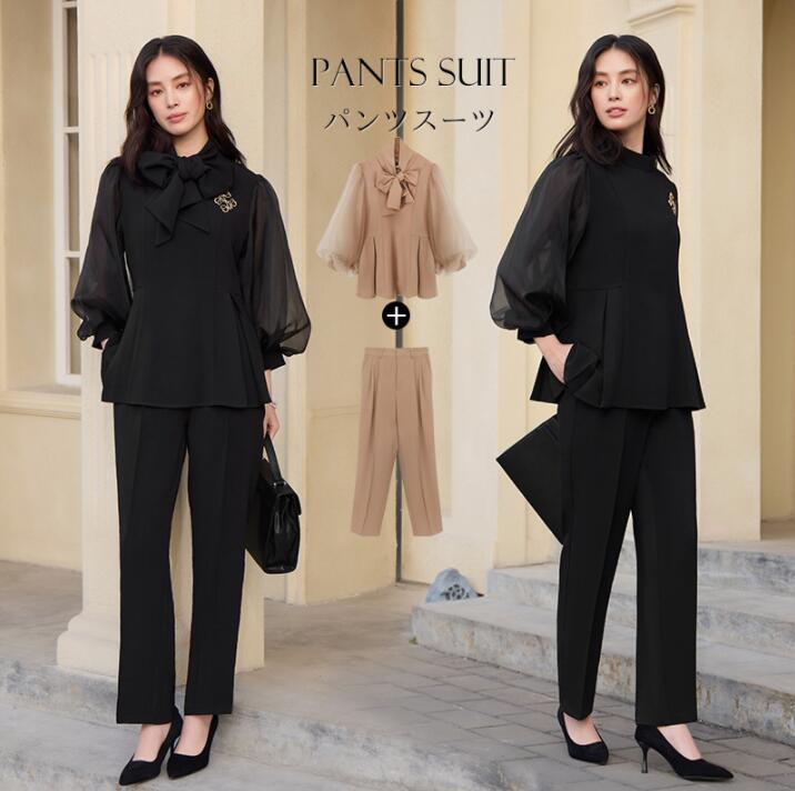 セットアップ レディース セレモニースーツ 入学式 ママスーツ 卒業式 スーツ 母 卒園式 入園式 服装 母親 結婚式 パンツドレス パーティードレス パンツスーツ 大きいサイズ 30代 40代 50