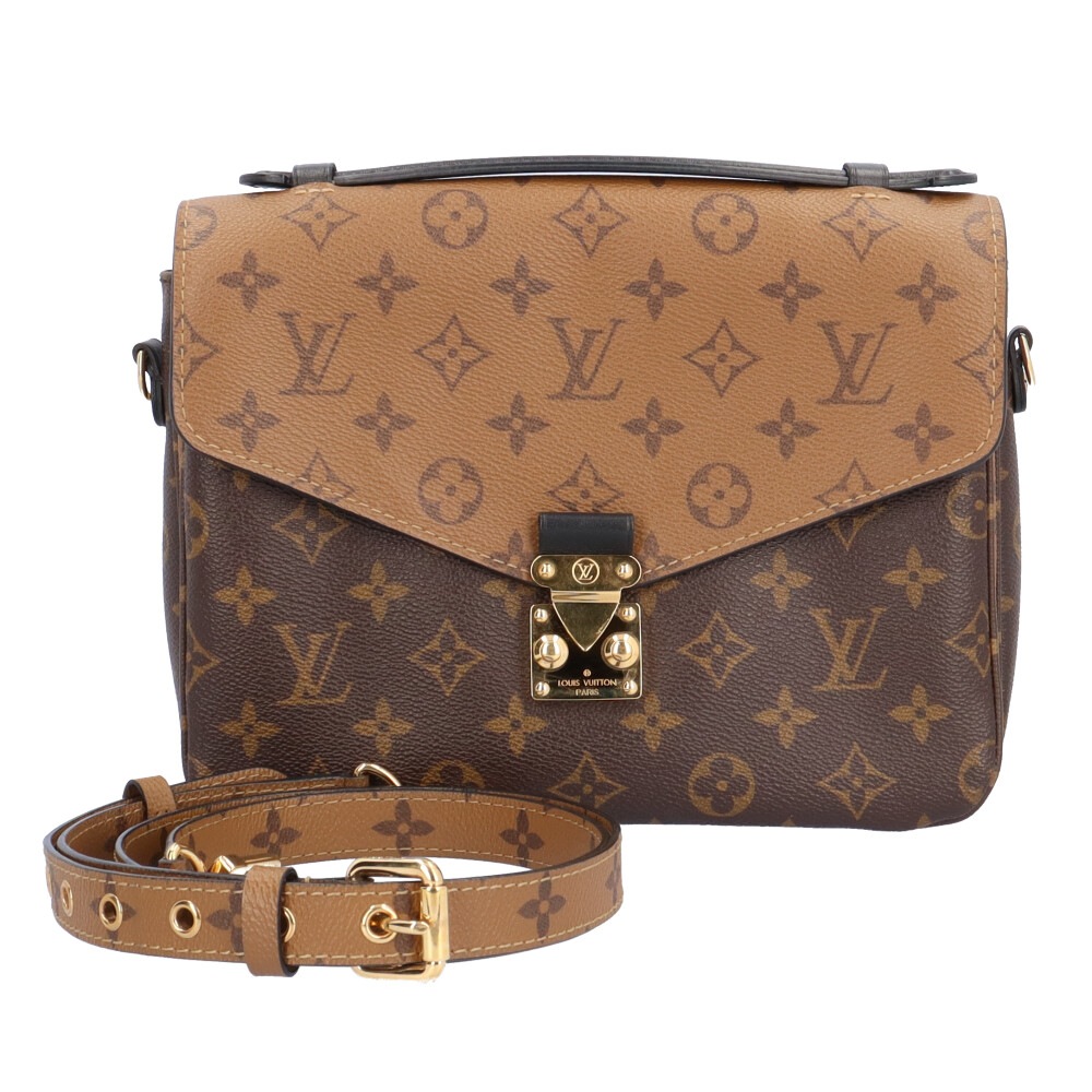 ルイヴィトン ポシェットメティスMM モノグラムリバース ショルダーバッグ モノグラムリバース M44876 ブラウン LOUIS VUITTON 中古 美品