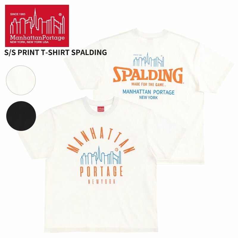 マンハッタン ポーテージ 半袖Tシャツ S/S Print T-Shirt SPALDING MP-M574 プリントTシャツ 半袖
