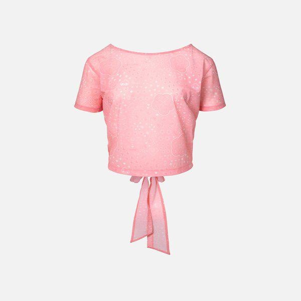 [] ウーマン クロップ ペイズリー カバーアップ コーラル (B6SWWCV002CRL)