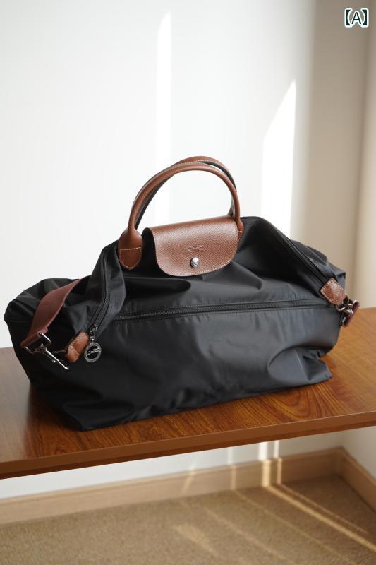 バッグ　ハンドバッグ　トラベル LC 防水 引き込み 式 大型 ワンショルダー 手持ち ナイロン 牛革 トラベル バッグ 無地大容量 荷物