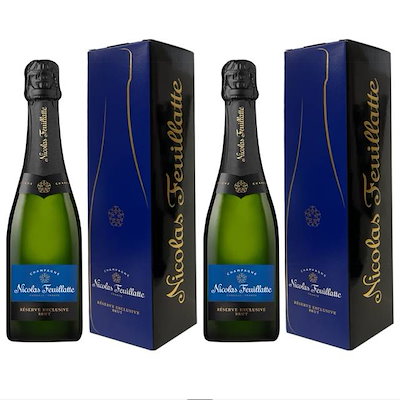 ニコラ・フィアット レゼルヴ・エクスルクーシヴ ブリュット ハーフボトル 2本セット 375ml / シャンパン 辛口 フランス Nicolas Feuillatte