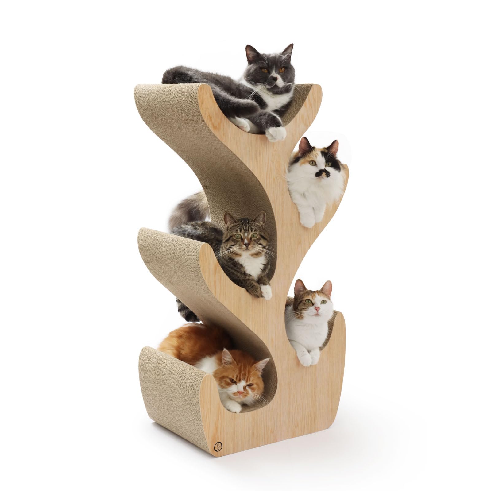 キャットタワー キャットツリー R ライトブラウン【Amazon.co.jp限定】
