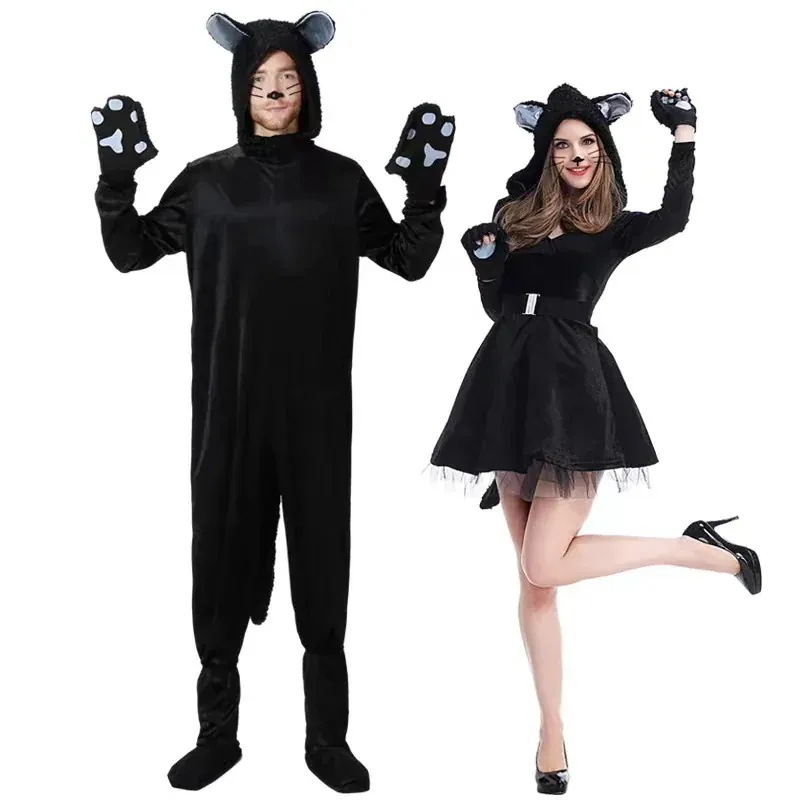 ハロウィン コスプレ 衣装セット コスプレ ビーコンパーティー黒猫 オールインワン コスチューム