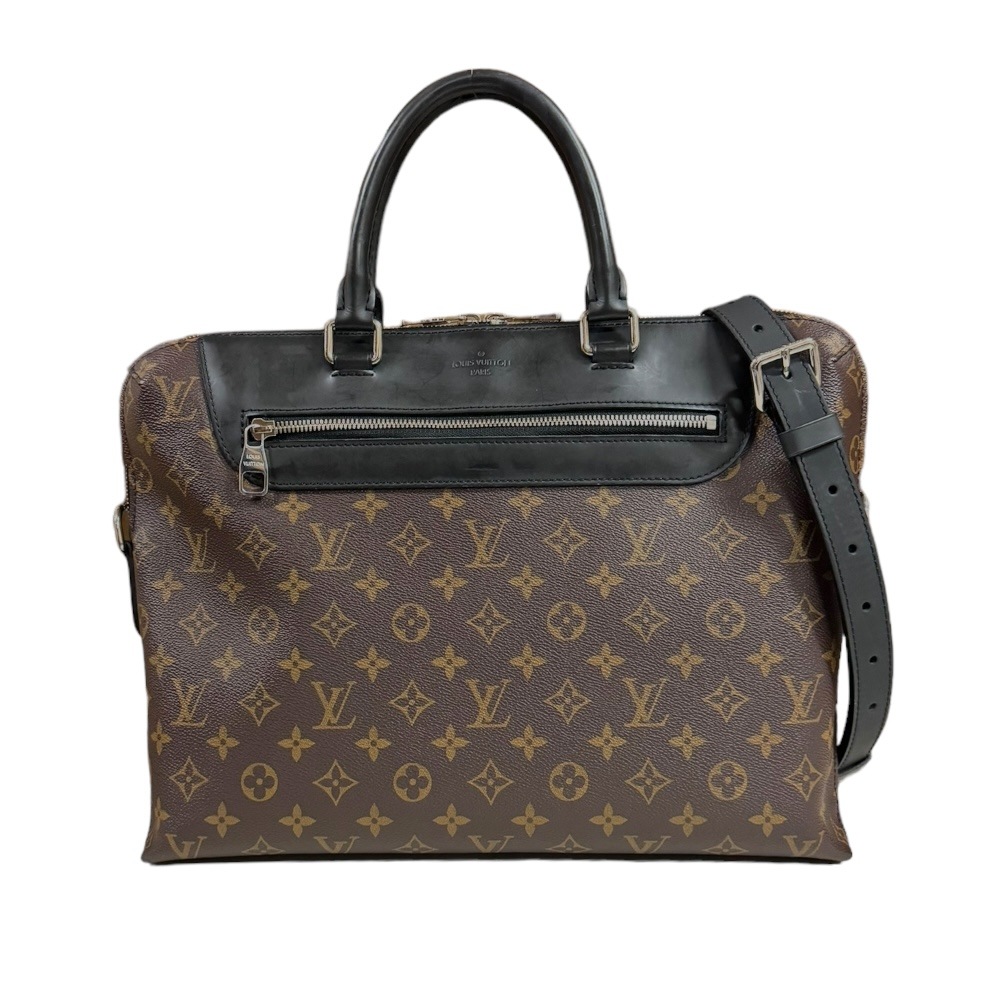 ルイヴィトン ポルトドキュマンジュール モノグラムマカサー ショルダーバッグ モノグラムマカサー M54019 ブラウン LOUIS VUITTON 中古
