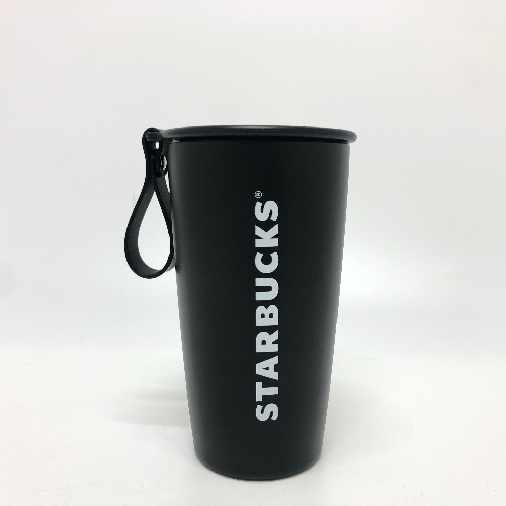 Starbucks Coffee スターバックス 水筒 ロゴ タンブラー ストラップカップ ステンレスボトル ステンレス ブラック