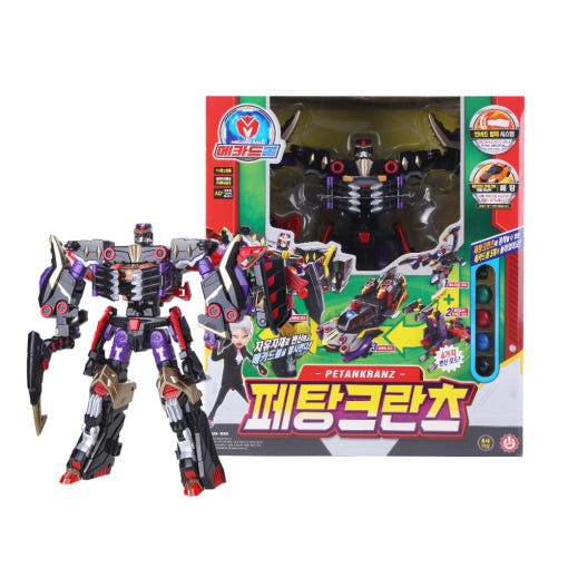 [メカードボール] ペタンクランツ 4段 変身 ロボット ベノピオン ツインソア ドラゴン クランツ 韓国 おもちゃ
