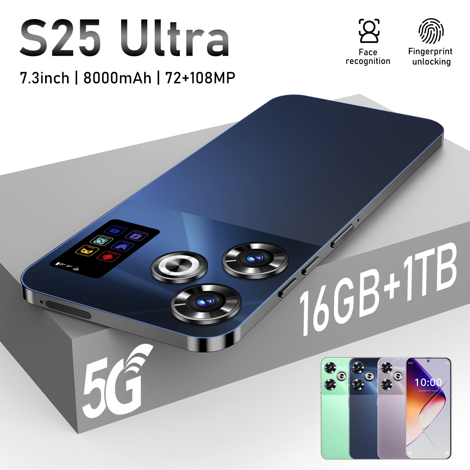 s25 ultra Android 16+1t オールインワン 7.3インチ高精細大画面