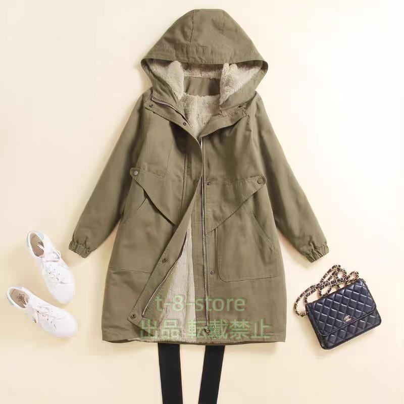 現品/優良商品げコート レディース モッズコート 裏ボア アウター 冬 防寒 ジャケット 中綿 ロング ミリタリー 防寒着 40代 50代 きいサイズ