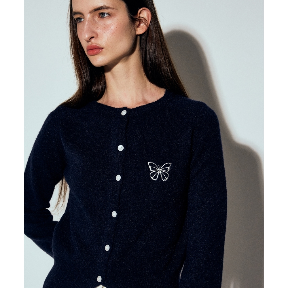 ニック&ニコールバタフライニットカーディガン_ネイビー