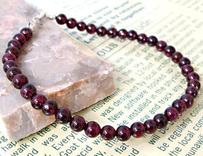 パワーストーン シルバーアクセサリーガーネット パワーストーンブレスレット/プレゼント/ギフト/アク