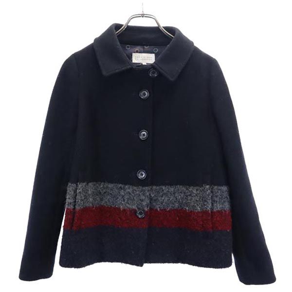 日本製 ウールジャケット 38 黒系 レディース