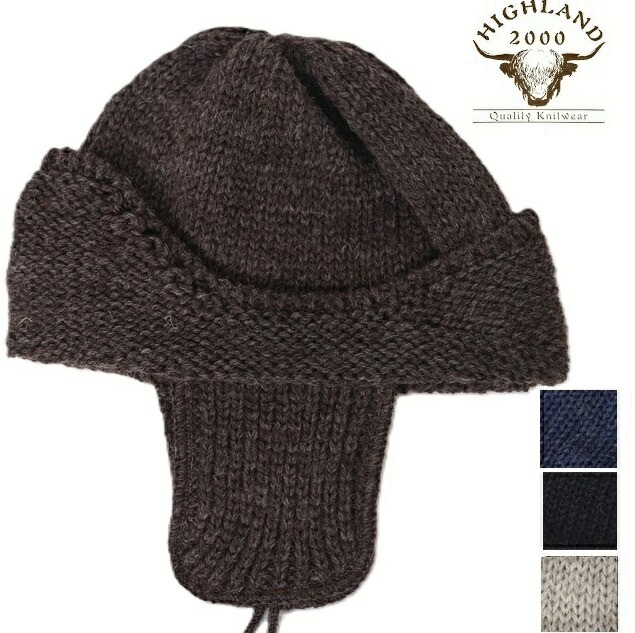 ハイランド 2000 HIGHLAND 2000 イヤーフラップキャップ・SB EAR FLAP HAT ニット帽 highland2000 メンズ レディース ウール 登山 防寒 フライトキャッ