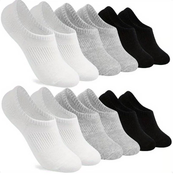 お得レディース6組 ローカット コットン インビジブルソックス 滑り止め 国際配送453